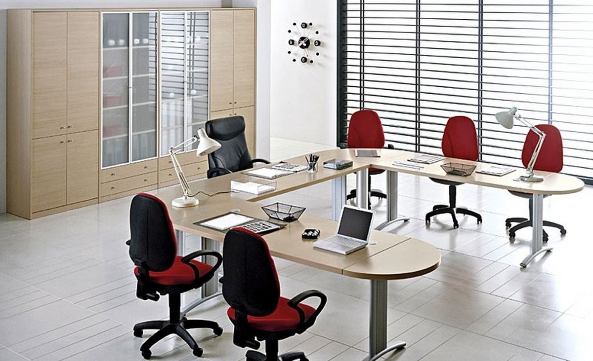 میز کار گروهی ال شکل