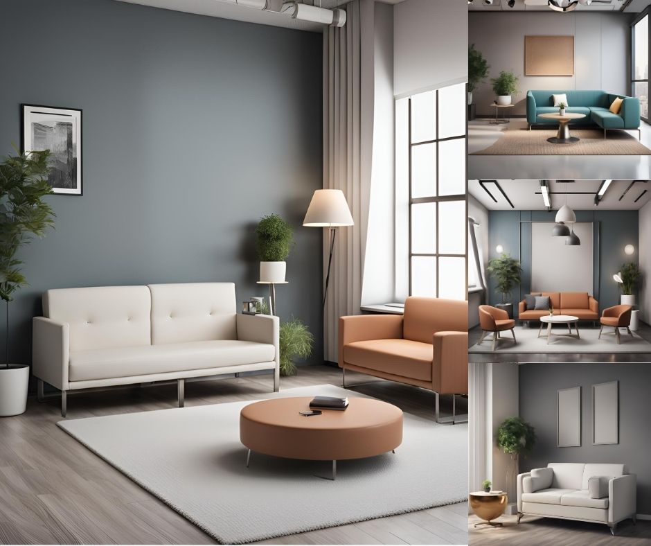 تناسب مبل راحتی اداری جدید با نورپردازی دفتر