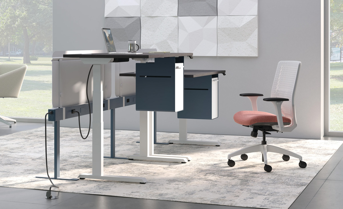 مبلمان اداری هماهنگ با نورپردازی