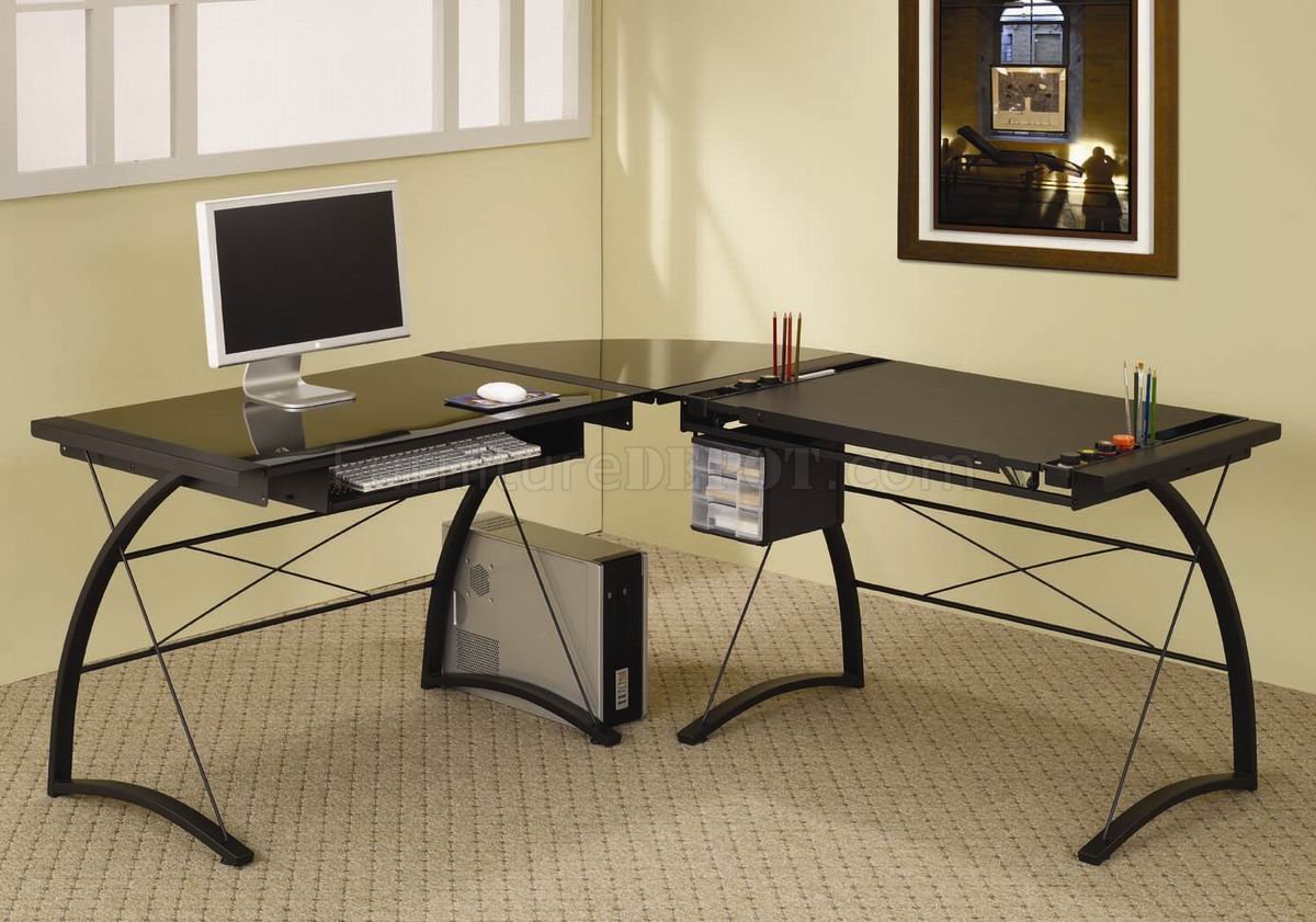 میز اداری پایه فلزی یا چوبی