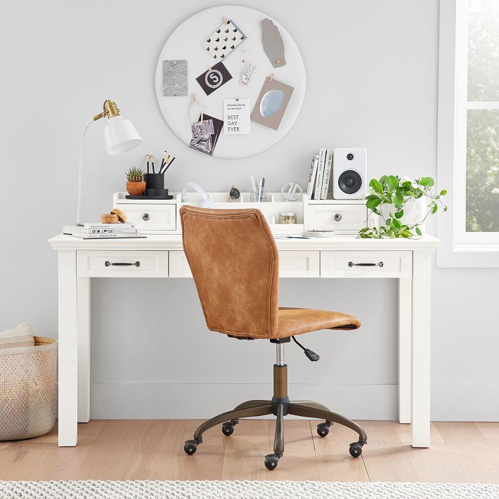 میز تحریر سفید ساده و شیک