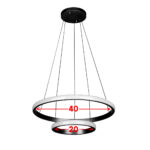 لوستر مدرن دو شعله چشمه نور کد L6375 - Image 8